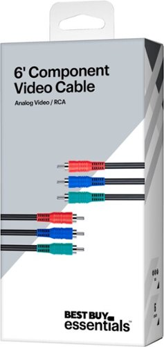 Best Buy essentials™ 6' Component Video Cable - Black WHERE TO BUY