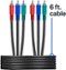 Best Buy essentials™ - 6' Component Video Cable - Black-Alt_View_Standard_18