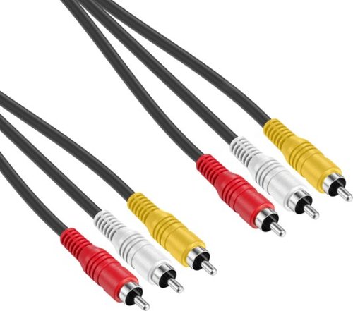 Best Buy essentials™ 6' Composite A/V Cable - Black GLOBAL SHIPPING