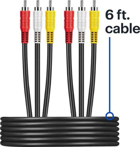 Best Buy essentials™ 6' Composite A/V Cable - Black BUY IN EUROPE