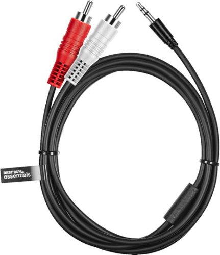 Best Buy essentials™ 6' 3.5 mm to Stereo Audio RCA Cable - Black HOW TO BUY