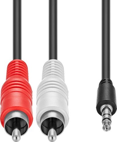 Best Buy essentials™ 6' 3.5 mm to Stereo Audio RCA Cable - Black SHOP ONLINE