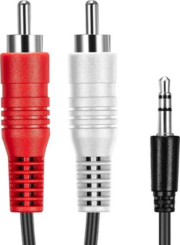 Best Buy essentials™ 6' 3.5 mm to Stereo Audio RCA Cable - Black BUY ONLINE