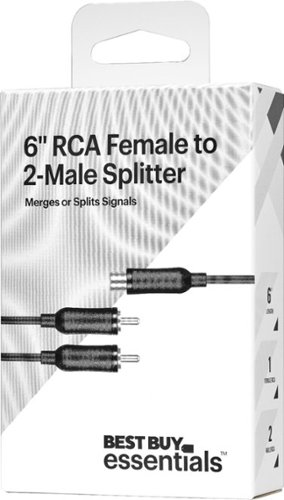 Best Buy essentials™ 6 2-Way 1-Female to 2-Male RCA Splitter - Black WHERE TO BUY