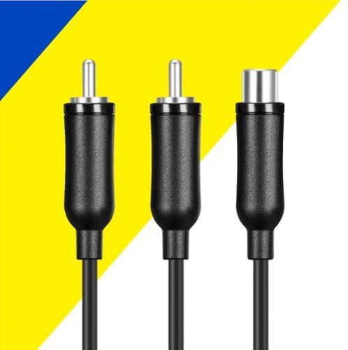 Best Buy essentials™ 6 2-Way 1-Female to 2-Male RCA Splitter - Black SHOP ONLINE