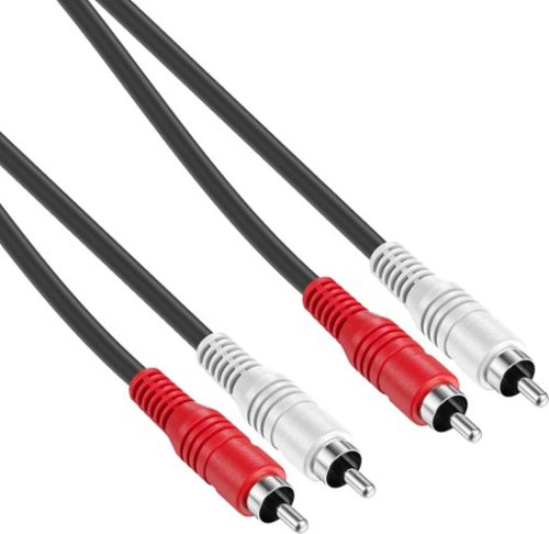 Best Buy essentials™ 25' Stereo Audio RCA Cable - Black GLOBAL SHIPPING
