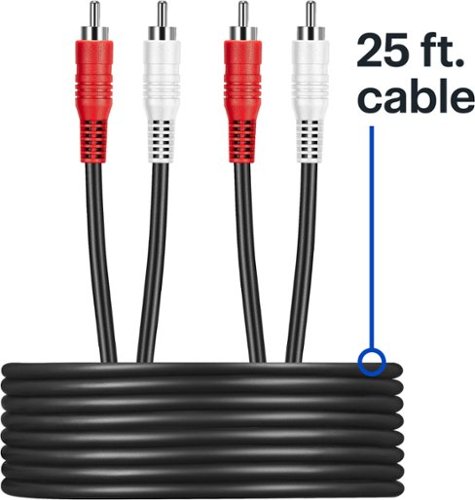 Best Buy essentials™ 25' Stereo Audio RCA Cable - Black BUY IN EUROPE