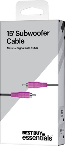 Best Buy essentials™ 15’ RCA Cable for Subwoofers - Black WHERE TO BUY