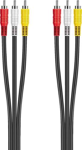Best Buy essentials™ 12' Composite A/V Cable - Black WORLDWIDE DELIVERY