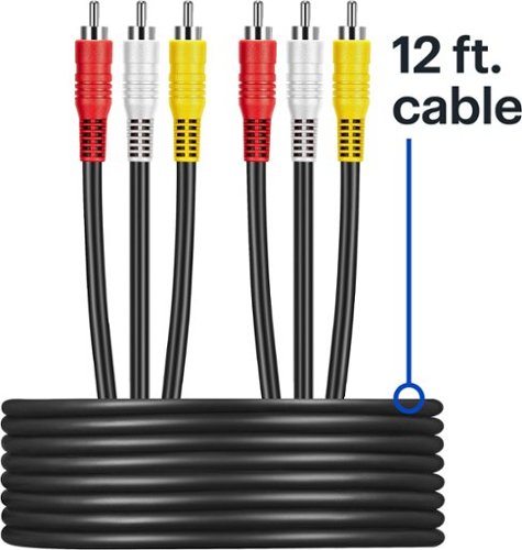 Best Buy essentials™ 12' Composite A/V Cable - Black BUY IN EUROPE