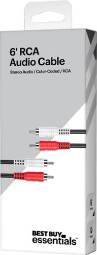 Best Buy essentials™ 6' Stereo Audio RCA Cable - Black WHERE TO BUY