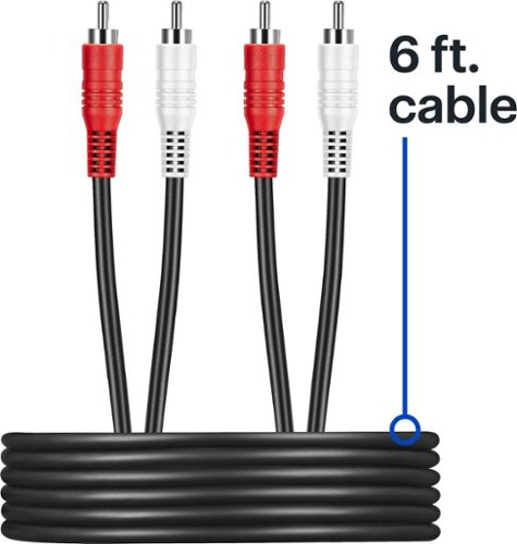 Best Buy essentials™ 6' Stereo Audio RCA Cable - Black BUY IN EUROPE