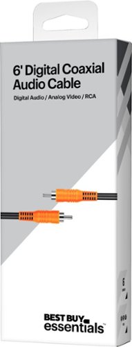 Best Buy essentials™ 6' Coaxial A/V Cable - Black WHERE TO BUY
