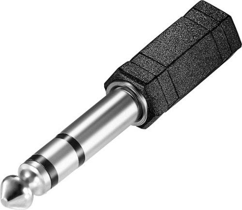 Best Buy essentials™ Female 3.5 mm to Male 1/4 Audio Adapter - Black WORLDWIDE DELIVERY