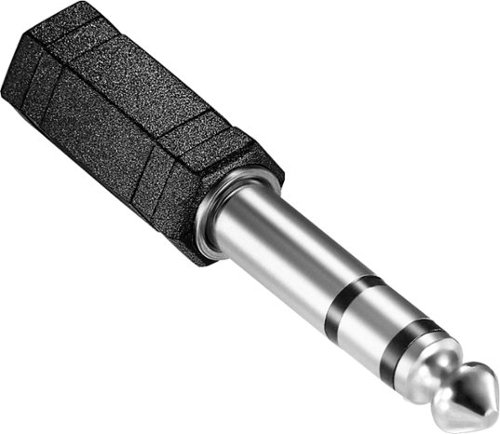 Best Buy essentials™ Female 3.5 mm to Male 1/4 Audio Adapter - Black GLOBAL SHIPPING