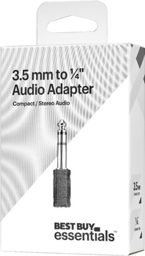 Best Buy essentials™ Female 3.5 mm to Male 1/4 Audio Adapter - Black WHERE TO BUY
