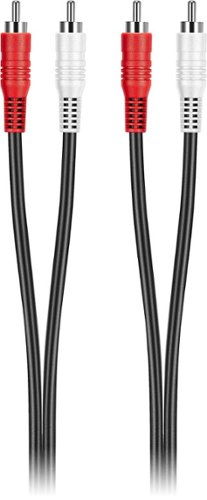 Best Buy essentials™ 12' Stereo Audio RCA Cable - Black WORLDWIDE DELIVERY