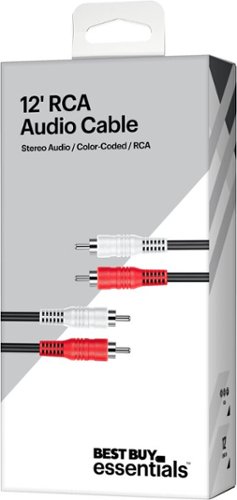 Best Buy essentials™ 12' Stereo Audio RCA Cable - Black WHERE TO BUY