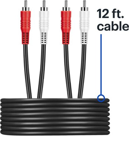 Best Buy essentials™ 12' Stereo Audio RCA Cable - Black BUY IN EUROPE