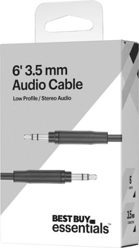 Best Buy essentials™ 6' 3.5 mm Audio Cable - Black WHERE TO BUY