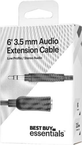 Best Buy essentials™ 6' 3.5mm Male-to-Female Audio Extension Cable - Black WHERE TO BUY