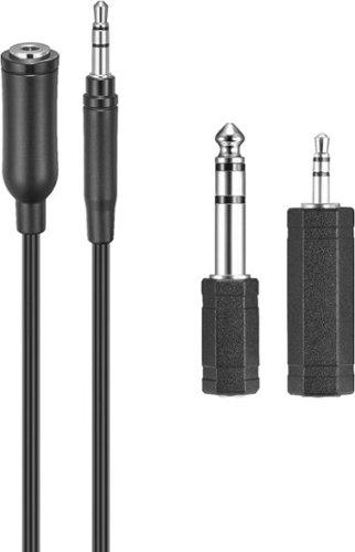  Best Buy essentials™ - 12' Headphone Extension Kit &amp; Adapters - Black
