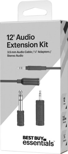 Best Buy essentials™ 12' Headphone Extension Kit & Adapters - Black SHOP ONLINE