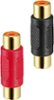 Best Buy essentials™ - RCA Coupler (2-Pack) - Black-Front_Standard