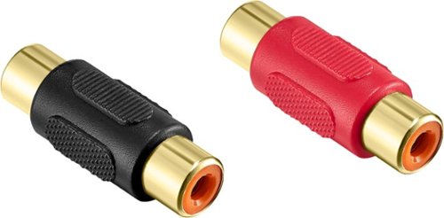 Best Buy essentials™ RCA Coupler (2-Pack) - Black GLOBAL SHIPPING