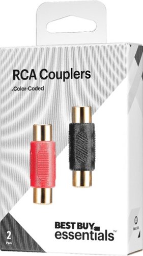Best Buy essentials™ RCA Coupler (2-Pack) - Black WHERE TO BUY