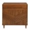 Walker Edison - Boho Chevron Storage Console with Wood Detail for TVs up to 28" - Caramel-Front_Standard