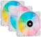 CORSAIR - iCUE SP120 RGB ELITE Performance 120mm PWM Triple Fan Kit with iCUE Lighting Node CORE - White-Front_Standard