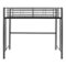 Walker Edison - Premium Metal Full Size Loft Bed - Black-Front_Standard