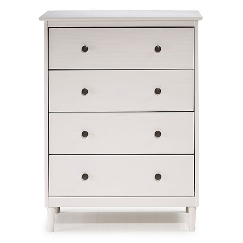 Walker Edison - Modern 4 Drawer Dresser - White