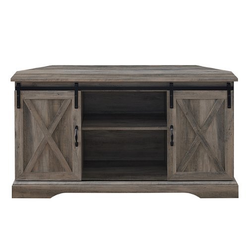 Walker Edison - Modern Farmhouse TV Stand for TVs up to 58” - Grey Wash