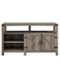 Walker Edison - Modern Farmhouse Barn Door Highboy TV Stand for TVs up to 65" - Grey Wash-Front_Standard