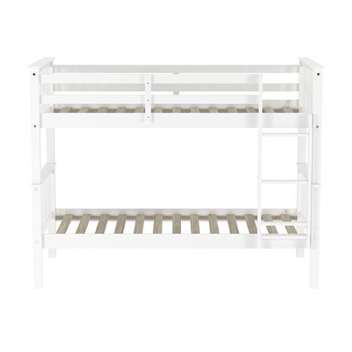 

Walker Edison - Solid Wood Twin over Twin Mission Design Bunk Bed - White
