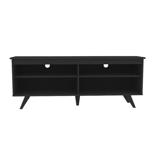 Walker Edison - Simple Contemporary TV Stand for TVs up to 65" - Black