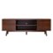 Walker Edison - Modern 2 Door Solid Wood TV Stand for TVs up to 80” - Walnut-Front_Standard