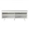 Walker Edison - Simple Contemporary TV Stand for TVs up to 65" - White-Front_Standard