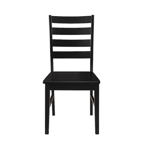 Walker Edison - Modern Farmhouse Dining Chair, Set of 2 - Black