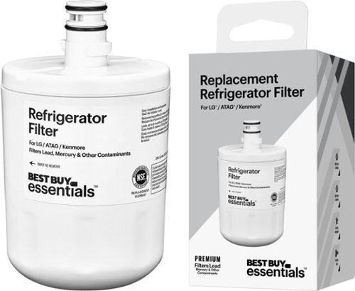 Best Buy essentials™ - NSF 42/53 Water Filter Replacement for Select LG, ATAG and Kenmore Refrigerators - White