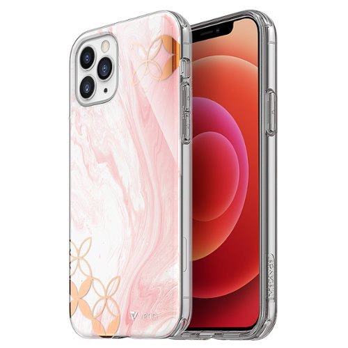 Vena - MELANGE Protective Case for Apple iPhone 12 and iPhone 12 Pro - Pink Marble