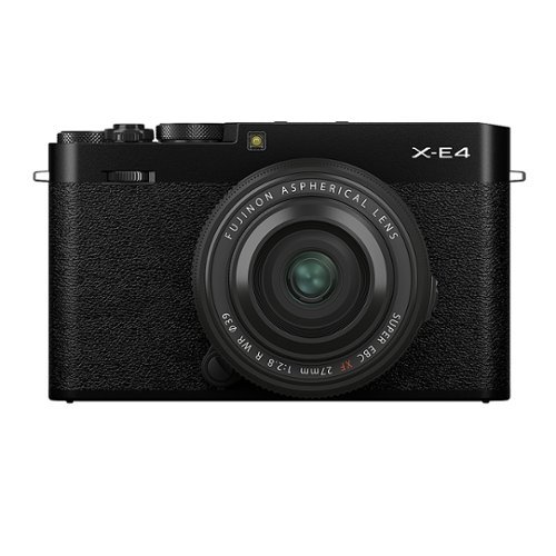 Fujifilm - X-E4 Mirrorless Camera with XF27mmF2.8 R WR Lens - Black