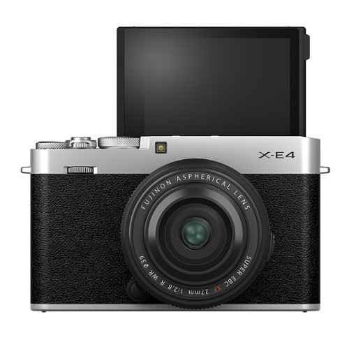Fujifilm - X-E4 Mirrorless Camera with XF27mmF2.8 R WR Lens - Silver