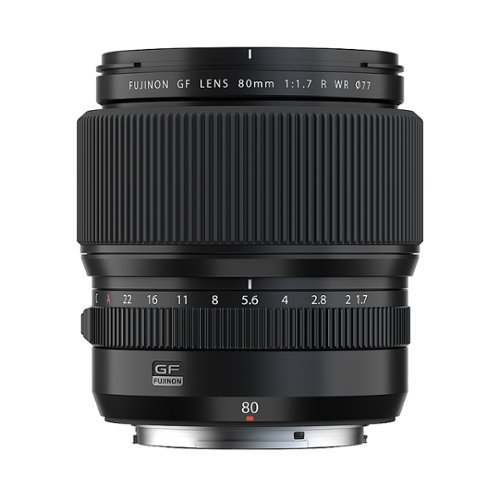 Fujifilm GF80mmF1.7 R WR Lens - Black WORLDWIDE DELIVERY