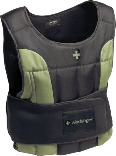 Harbinger - Men's Adjustable Weight Vest for Cross-Training, Strength Training, and Endurance Workouts, 20 Pounds - Black