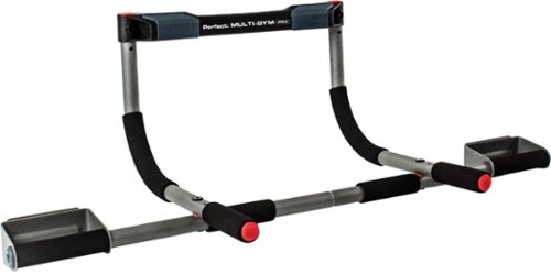 Perfect Fitness - Multi-Gym Doorway Pull Up Bar and Portable Gym System, Pro - Gray