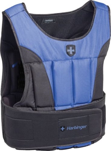 Harbinger - Men's Adjustable Weight Vest for Cross-Training, Strength Training, and Endurance Workouts, 40 Pounds - Blue