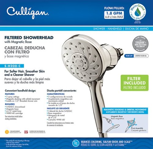 Culligan - S-H200-C Filtered Showerhead with 5 Spray Settings - Silver-Alt_View_Standard_13 